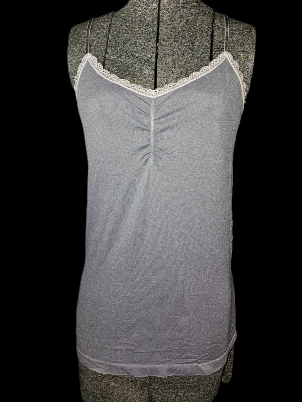 Victoria's Secret Light Gray Lace-Trim Camisole